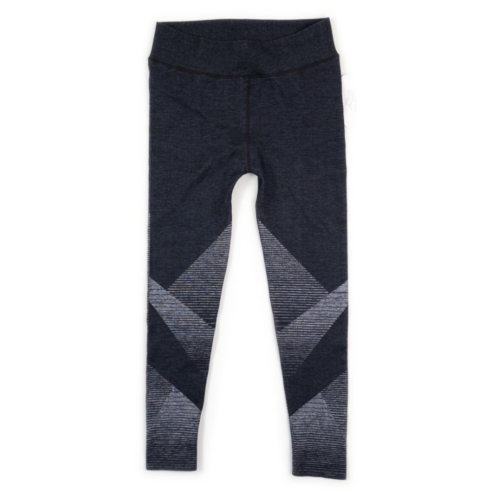 NEW SPLENDID STUDIO navy colorblock striped crop yoga legging size S